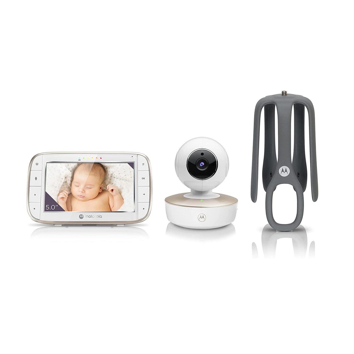 Motorola Baby Monitor VM855-5" WiFi Video Baby Monitor with Camera and Crib Mount, HD 720p - Connects to Smart Phone App, 1000ft Range, Two-Way Audio, Remote Pan-Tilt, Digital Zoom, Room Temp, Music