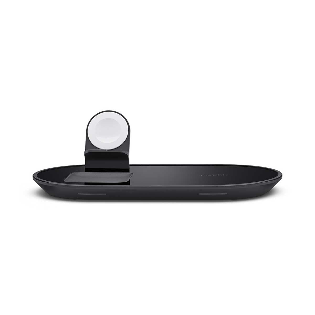 Mophie 3 in 1 Wireless Charge Pad - Qi Wireless 7.5W Charging Pad for Apple iPhone, Airpods, and Apple Watch - Polished Black