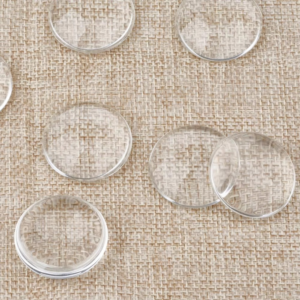 10pcs 18mm Half Round Flat Back Crystal Clear Glass Cabochon Dome Cabochon Cameo Pendant Craft Jewelry Making