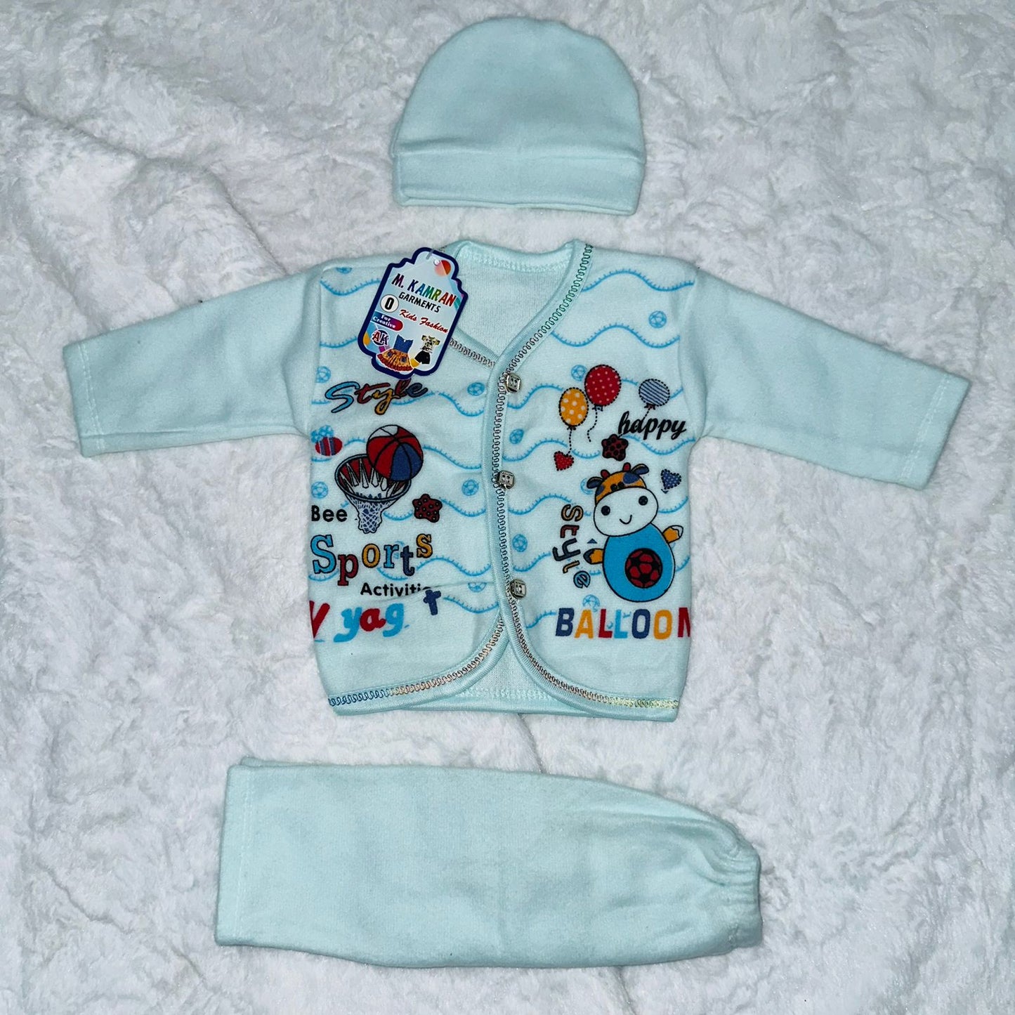 Minime 2024 New Born Baby Suit Winter Collection fleece 0-3 Months