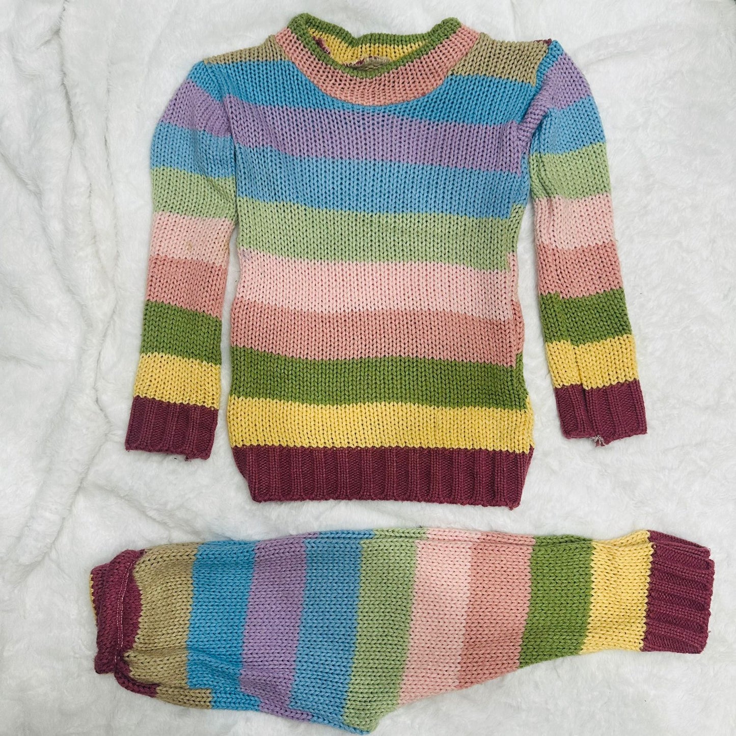 Minime 2024 Winter Suit Boys Sweater Wool Suit Multicolour 2.5 to 3 Year