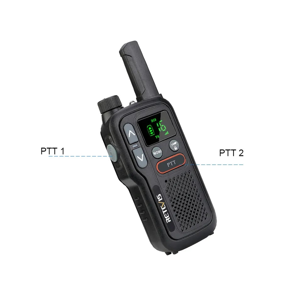 Retevis RB618 Walkie Talkie 2 pcs Dual PTT PMR Radio PMR 446 VOX FRS Two Way Radio Transceiver Walkie-talkies for hunting Hotel