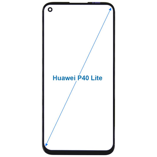 Front Glass Display Compatible with Huawei P40 Lite - 6.4 inch 2020 - Front Glass Replacement Touchscreen Black