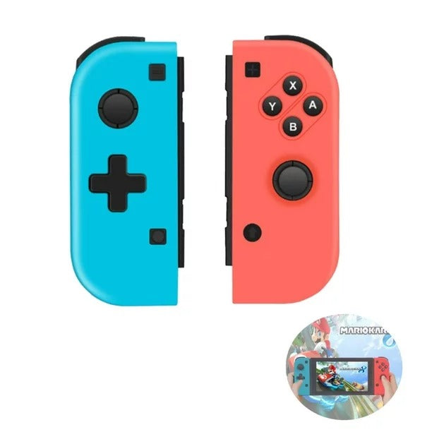 Joy con Controller For Nintendo Switch Wireless Controller for Switch/Lite/OLED, Replacement Left/Right Joystick Gamepad with Dual Vibration/6-Axis Gyro/Wake-up Function-Red & Blue