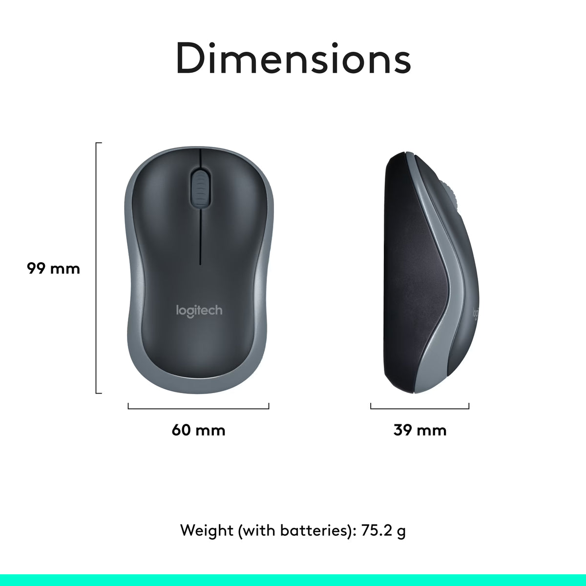 Logitech K270 Wireless Keyboard with RF Wireless Connectivity, USB Receiver Interface, Full-Size Layout, Durable Design, Plug-and-Play Setup, Compatible with Windows PC, Desktop Computer, Laptop – Black