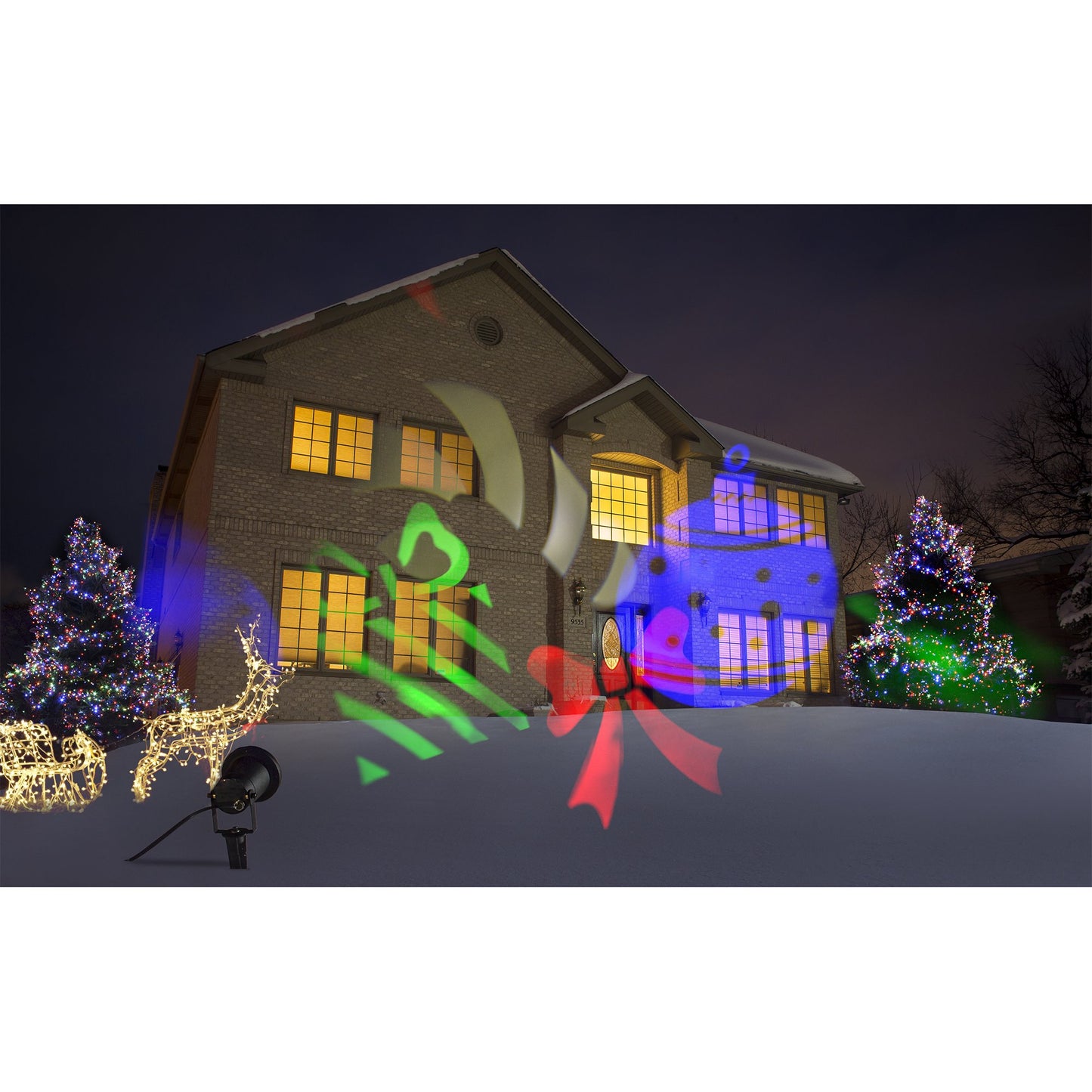 Starscape Lights Outdoor Projection Lights, Multicolored Shapes