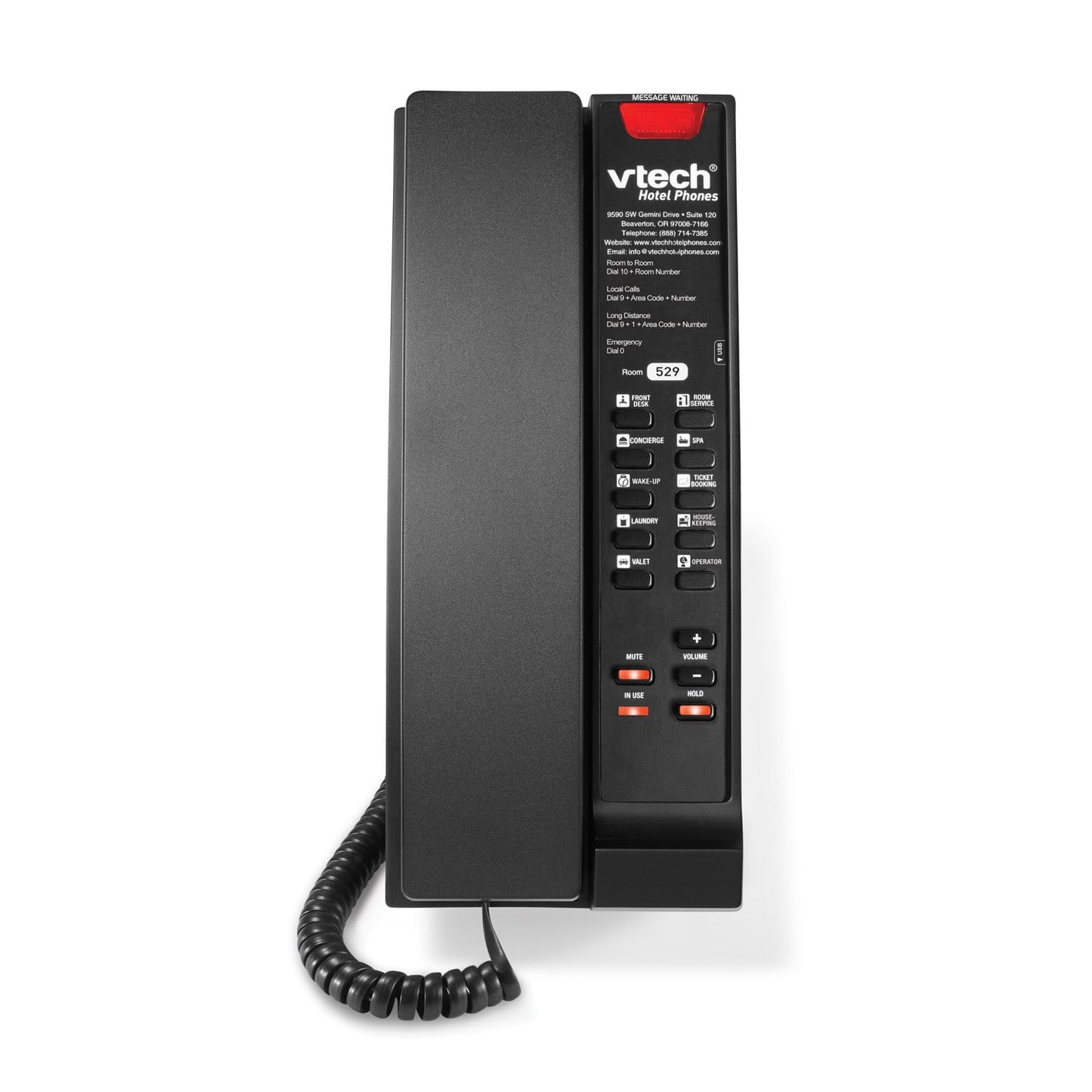 Vtech 1-Line Contemporary Analog Accessory Petite Phone CTM-A241P