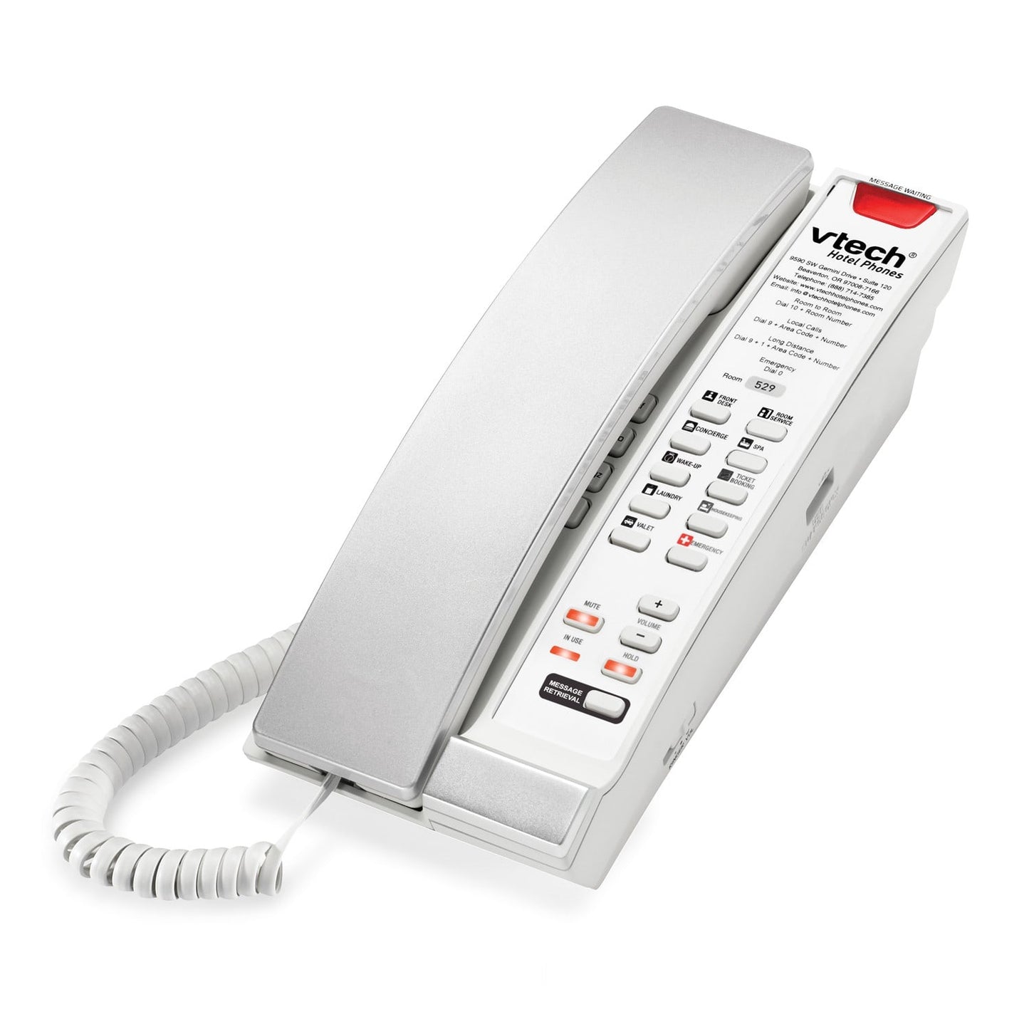 Vtech 1-Line Contemporary Analog Accessory Petite Phone CTM-A241P