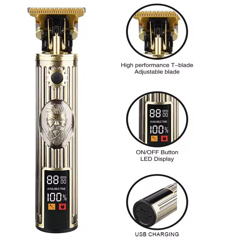 DALING DL - 1676 Professional Hair Clipper, Electric Beard Trimmer Mens Hair Clippers Cordless with LCD Screen Sharp Titanium Precision Trimmer Haircut for Families and Barber - Gulybaba - Genuine products online Marketplace in Pakistan