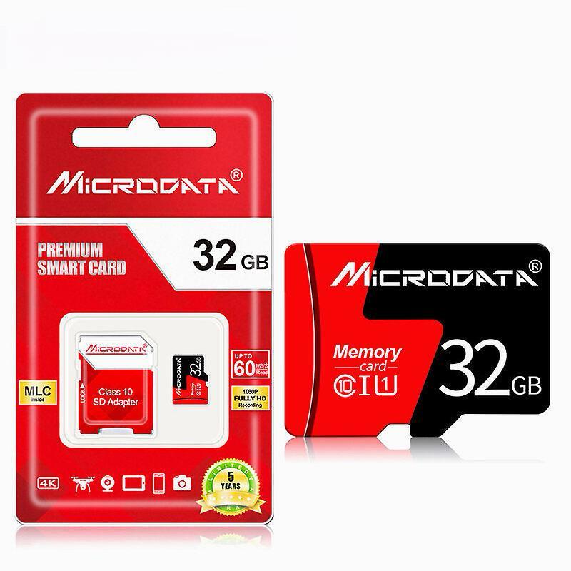 MicroData 32GB Class 10 High Speed 60Mb/s TF Memory Card With Card Adapter For Mobile Phone Tablet GPS Camera Car DVR