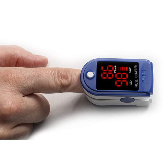 Finger Tip Pulse Oximeter - Blood Oxygen Saturation (SpO2) and Pulse Rate Monitor
