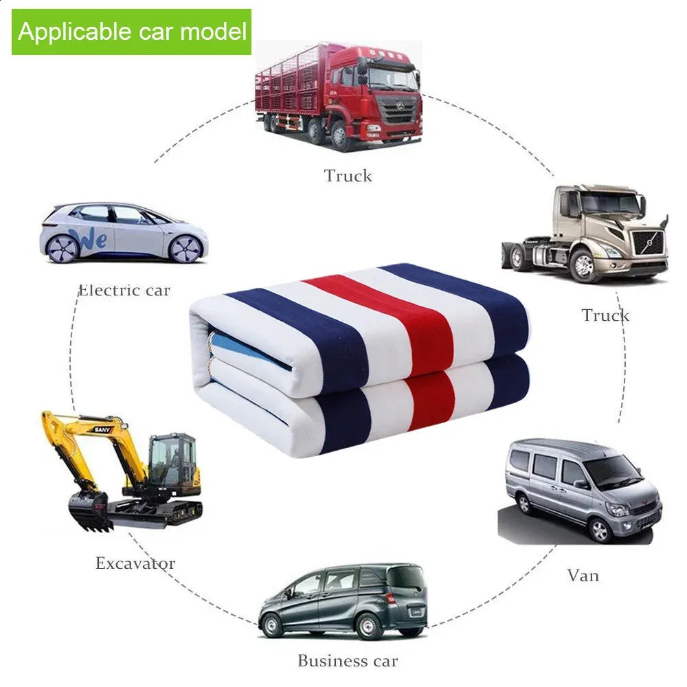 12V Car Electric Blanket - Portable Heated Blanket for Car, Truck, SUV - Double Sizes 120x150cm - Warm Travel Blanket