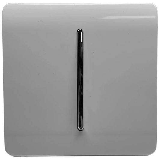 Trendi Switch 1 Gang 2 Way 10Amp Light Switch in Light Grey