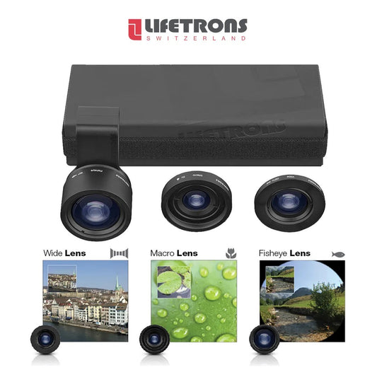 Lifetrons Photo Essentials 3 In 1 Travel Lens Set (FG-6030N3IN1-BK)