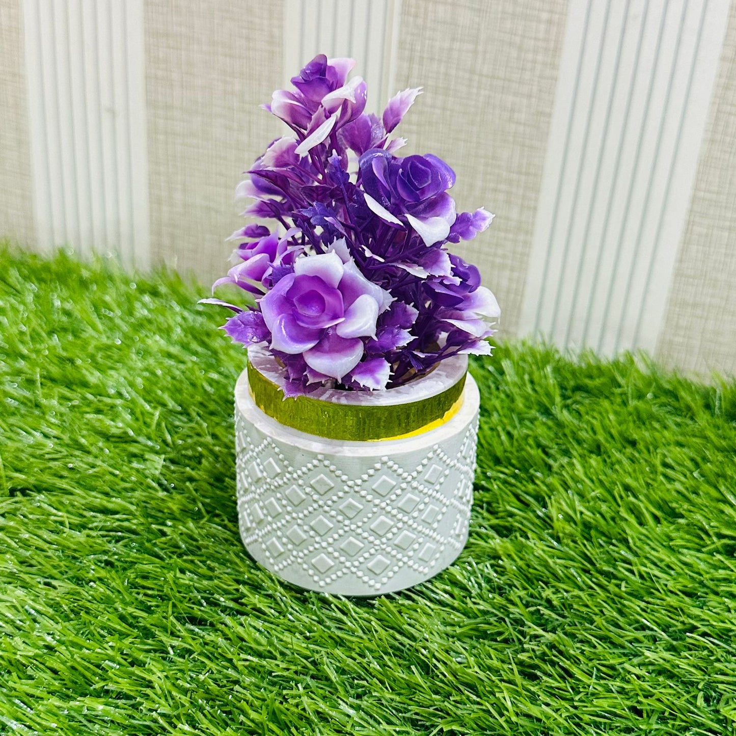 Artificial Wild Plant with White Pot | Washable | Best Used for Home Purposes and Office Decoration Table Top home decoration items flowers for home decoration