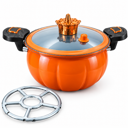 Micro Pressure Cooker, Plumpy Non stick Micro Pressure Pot, 3L Large Capacity Universal Multifunctional Micro Pressure Soup Pot with Glass Lid, Cooking Pot for Gas Stove (28cm)