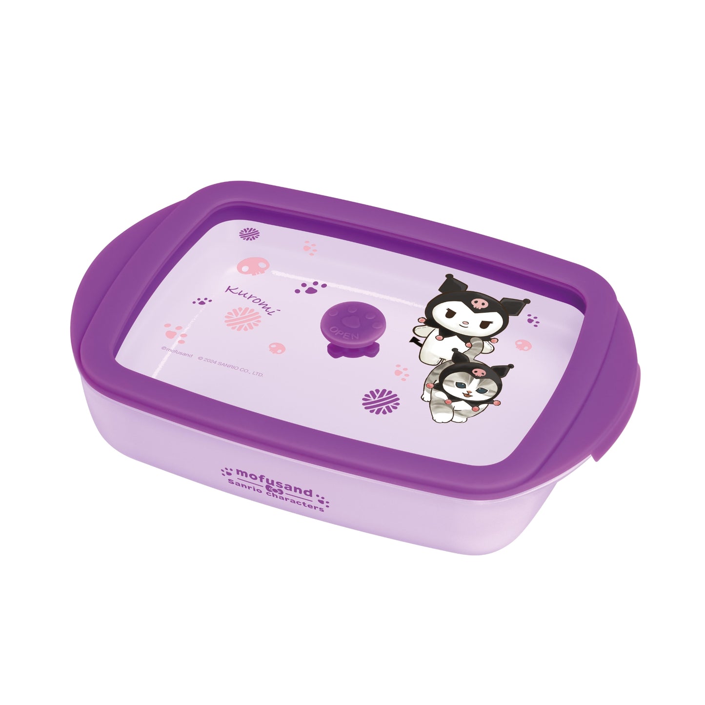 Hello kitty air tight food container 800ml capacity borosilicate glass 0° to 180° temperature tolerance Food grade material microwave and oven safe