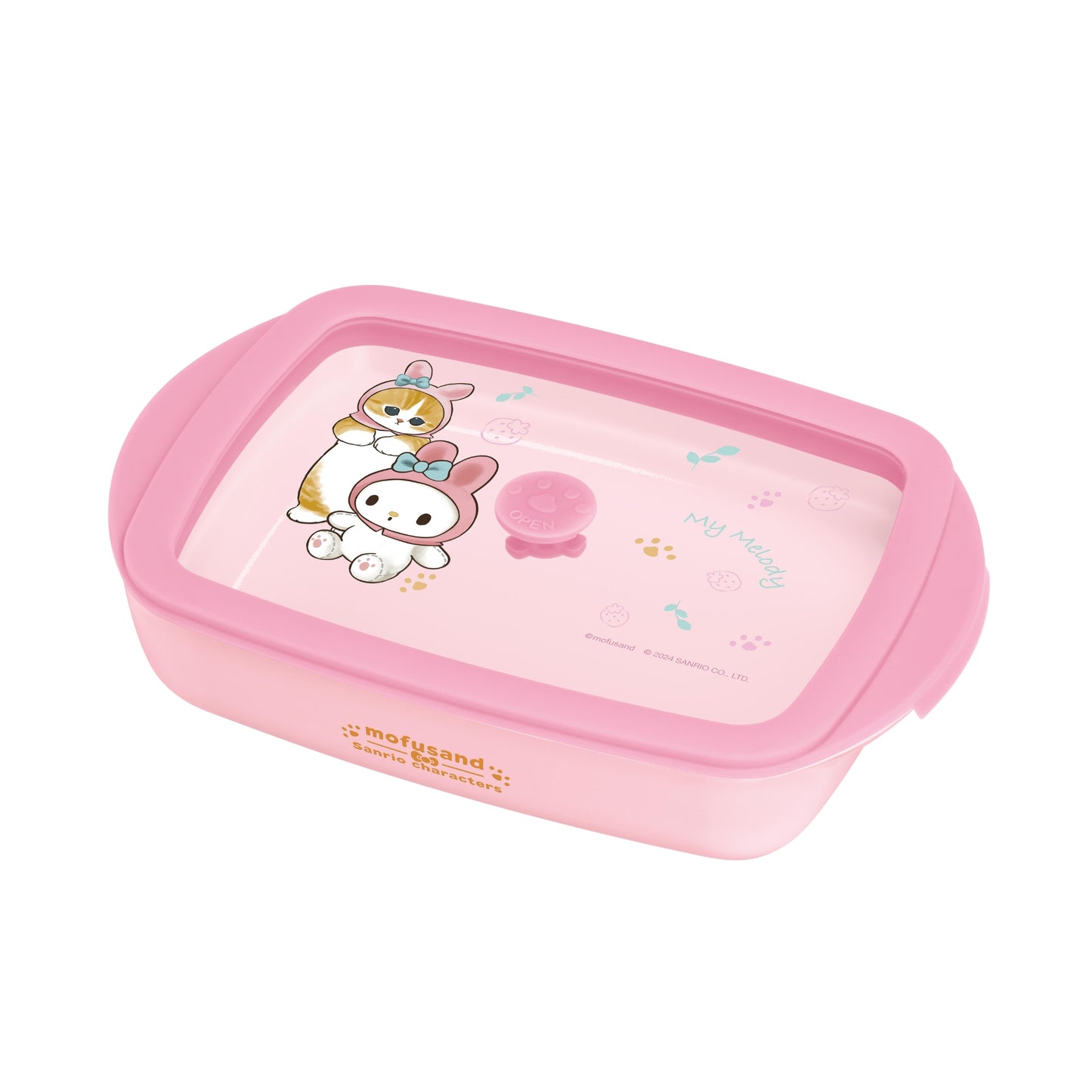 Hello kitty air tight food container 800ml capacity borosilicate glass 0° to 180° temperature tolerance Food grade material microwave and oven safe