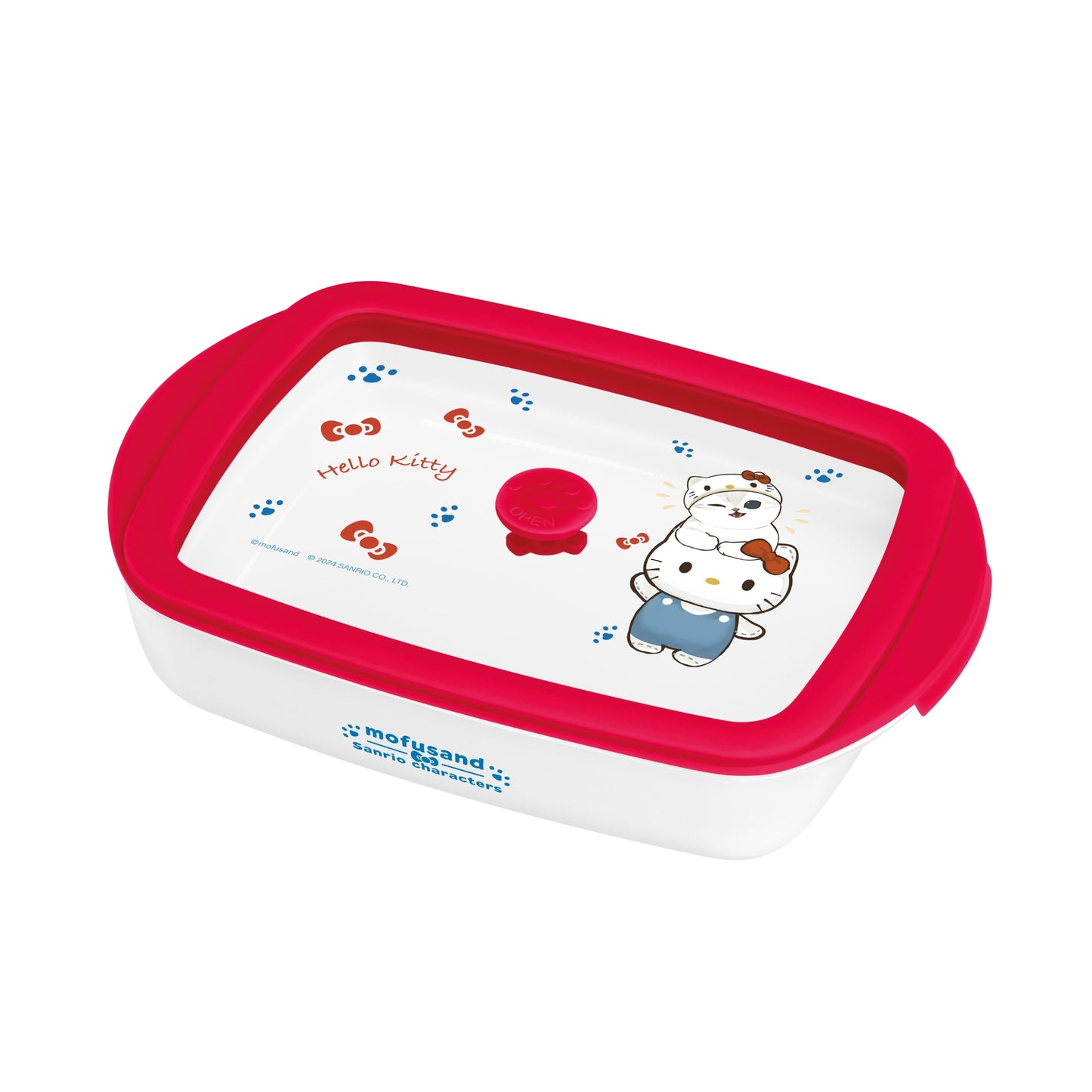 Hello kitty air tight food container 800ml capacity borosilicate glass 0° to 180° temperature tolerance Food grade material microwave and oven safe