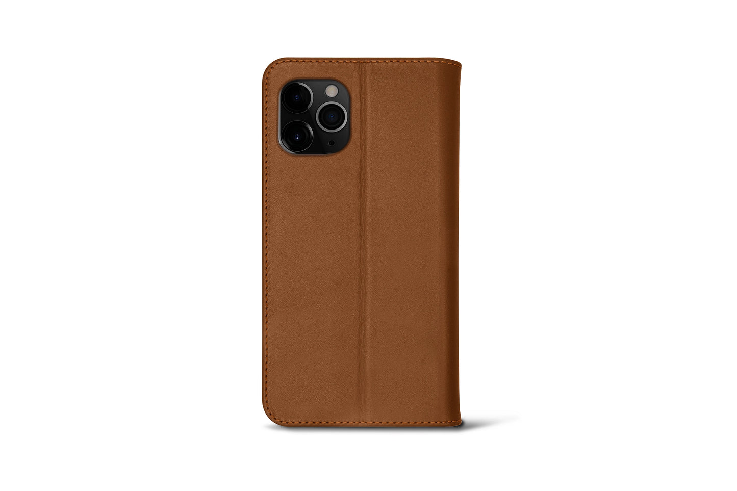 LUCRIN Wallet Case for iPhone 11 Pro Black / Brown -  Smooth Leather