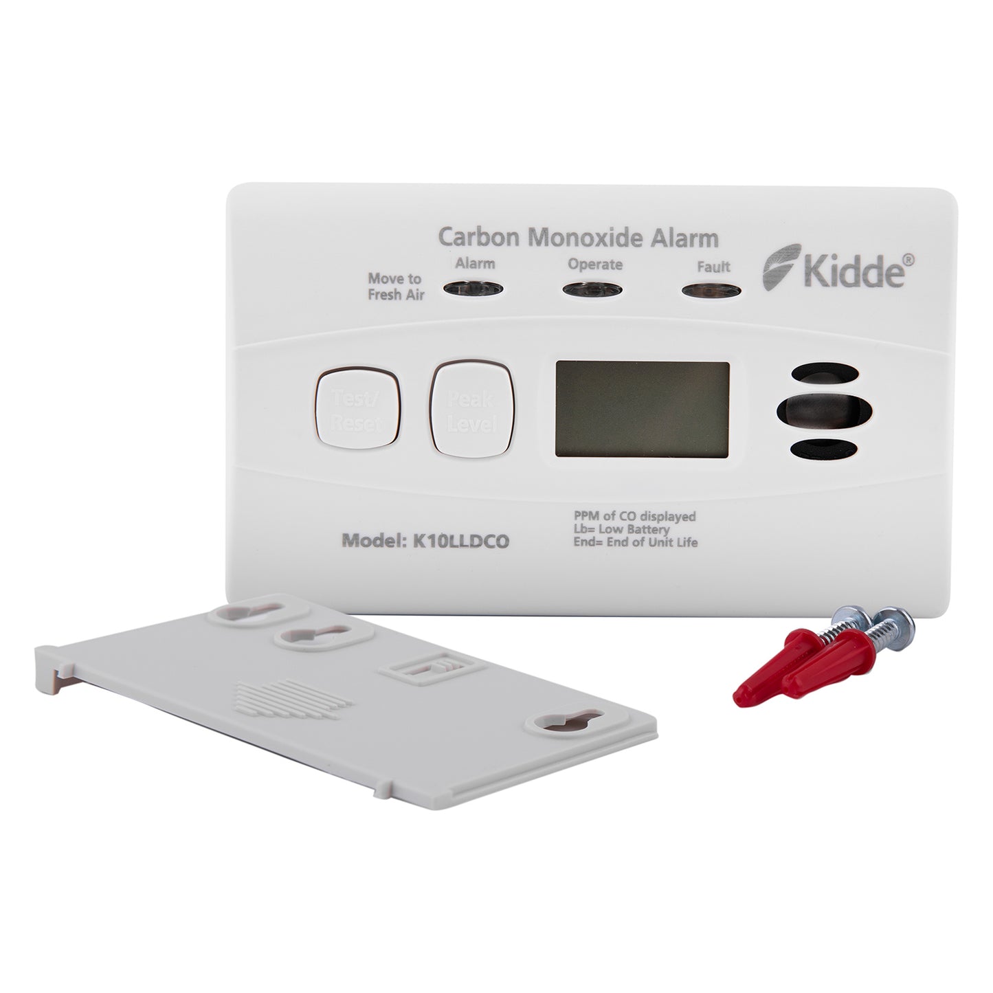 10 Year Longlife Battery Carbon Monoxide Alarm with Digital Display - Kidde K10LLDCO