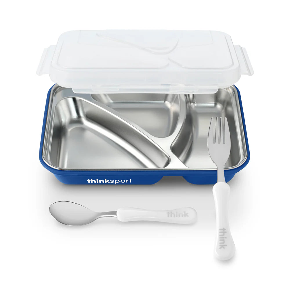 Thinksport GO2 Container Lunch Box 304 Stainless Steel BPA Free With Fork, spoon Hot and Cool Ideal For School, Work, Travel, Camping