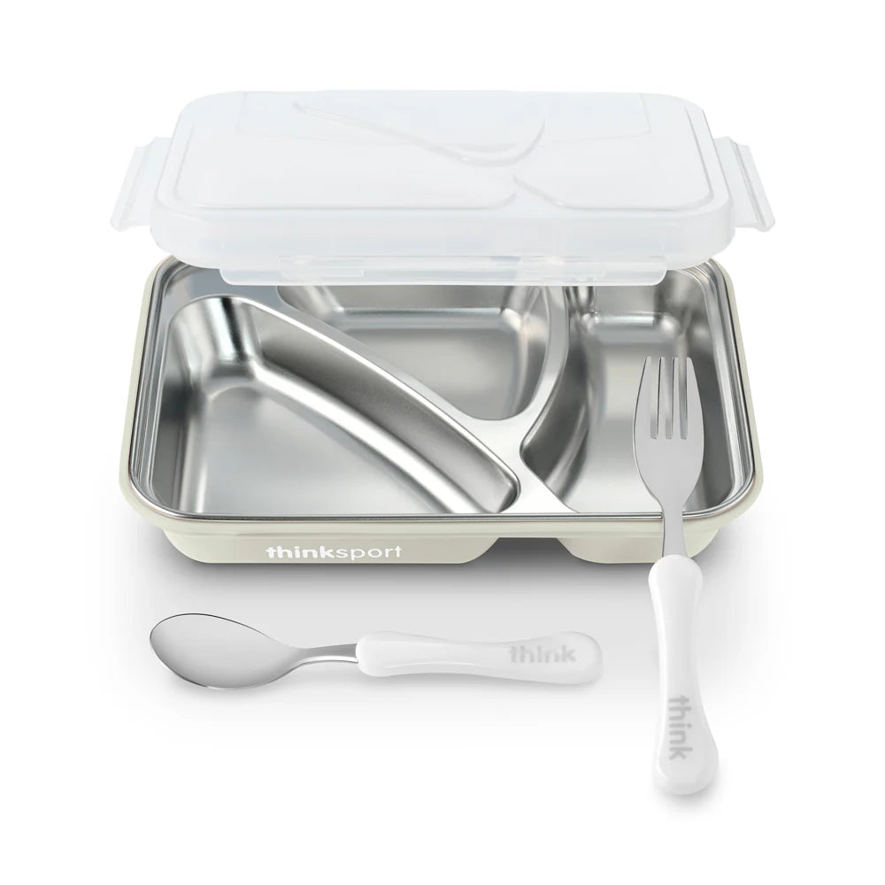 Thinksport GO2 Container Lunch Box 304 Stainless Steel BPA Free With Fork, spoon Hot and Cool Ideal For School, Work, Travel, Camping