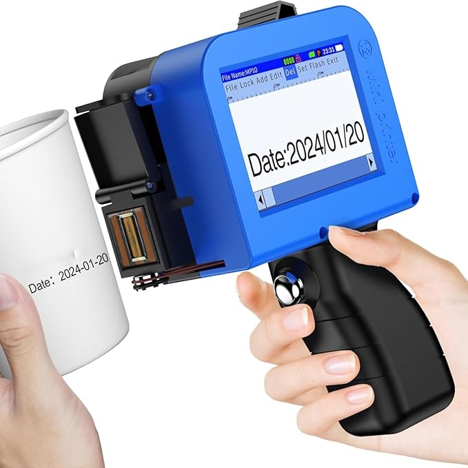 Mini Handheld Inkjet Printer, Handheld Printer Portable ，Drying Solvent Ink Handheld Inkjet Printer for Date/Batch/QRcode/Barcode Handheld Printer for Any Surface - Gulybaba - Genuine products online Marketplace in Pakistan