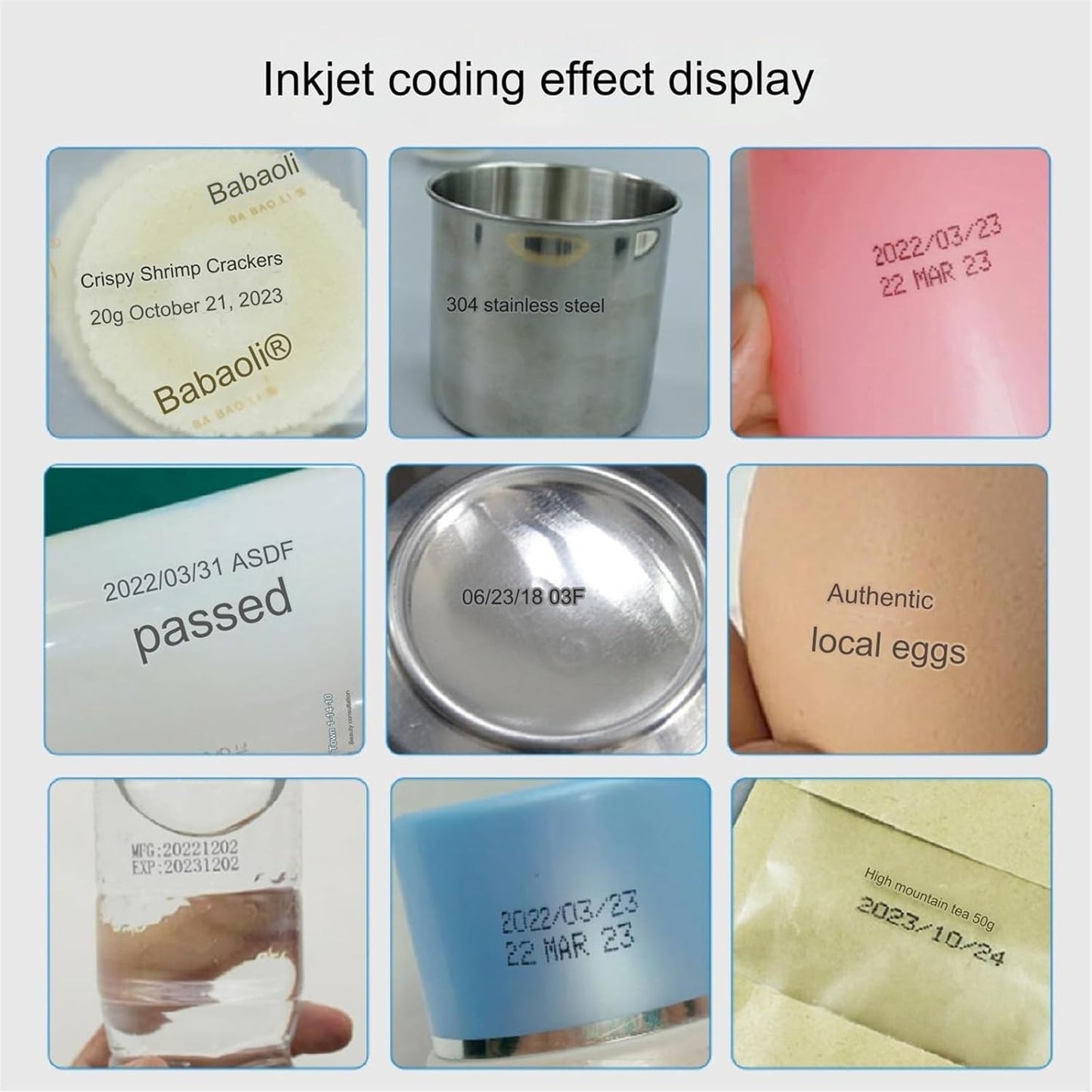 Mini Handheld Inkjet Printer, Handheld Printer Portable ，Drying Solvent Ink Handheld Inkjet Printer for Date/Batch/QRcode/Barcode Handheld Printer for Any Surface - Gulybaba - Genuine products online Marketplace in Pakistan