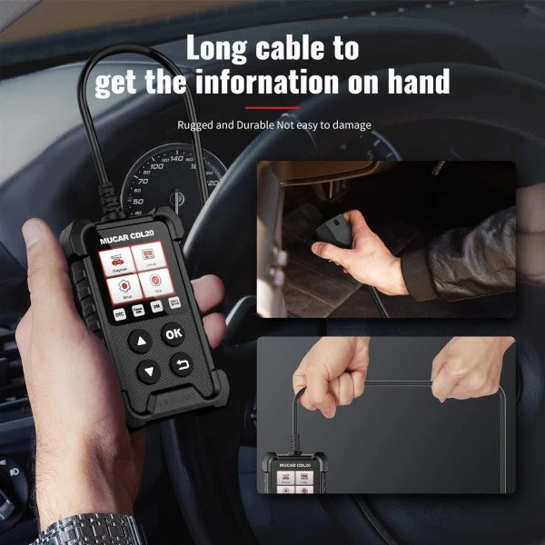 MUCAR CDL20 Universal OBD2 Scanner, Check Engine Car Code Reader with Full OBD2 Functions, Vehicle Info/MIL/EVAP/Freeze Frame/DTC Library, Diagnostic Scan Tool for All OBD II & EOBD Cars After 1996