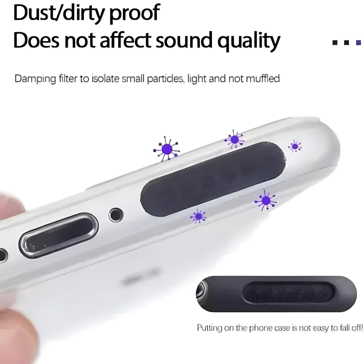 Mobile Phone Dustproof Net Stickers, Speaker Mesh Anti Dust Proof Adhesive Sticker for iPhone and Android Phone Speaker Dustproof Sticker 10PCS [5 Long, 5 Short]