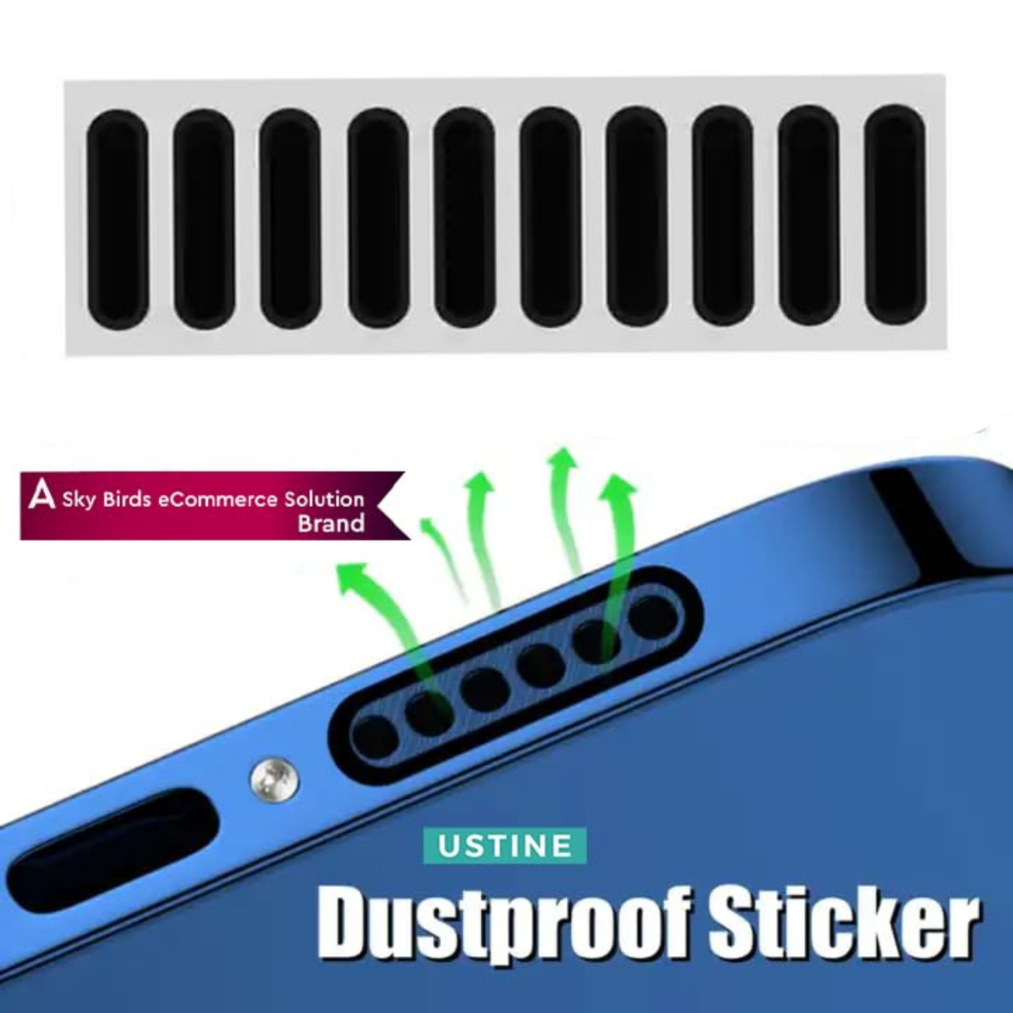 Mobile Phone Dustproof Net Stickers, Speaker Mesh Anti Dust Proof Adhesive Sticker for iPhone and Android Phone Speaker Dustproof Sticker 10PCS [5 Long, 5 Short]