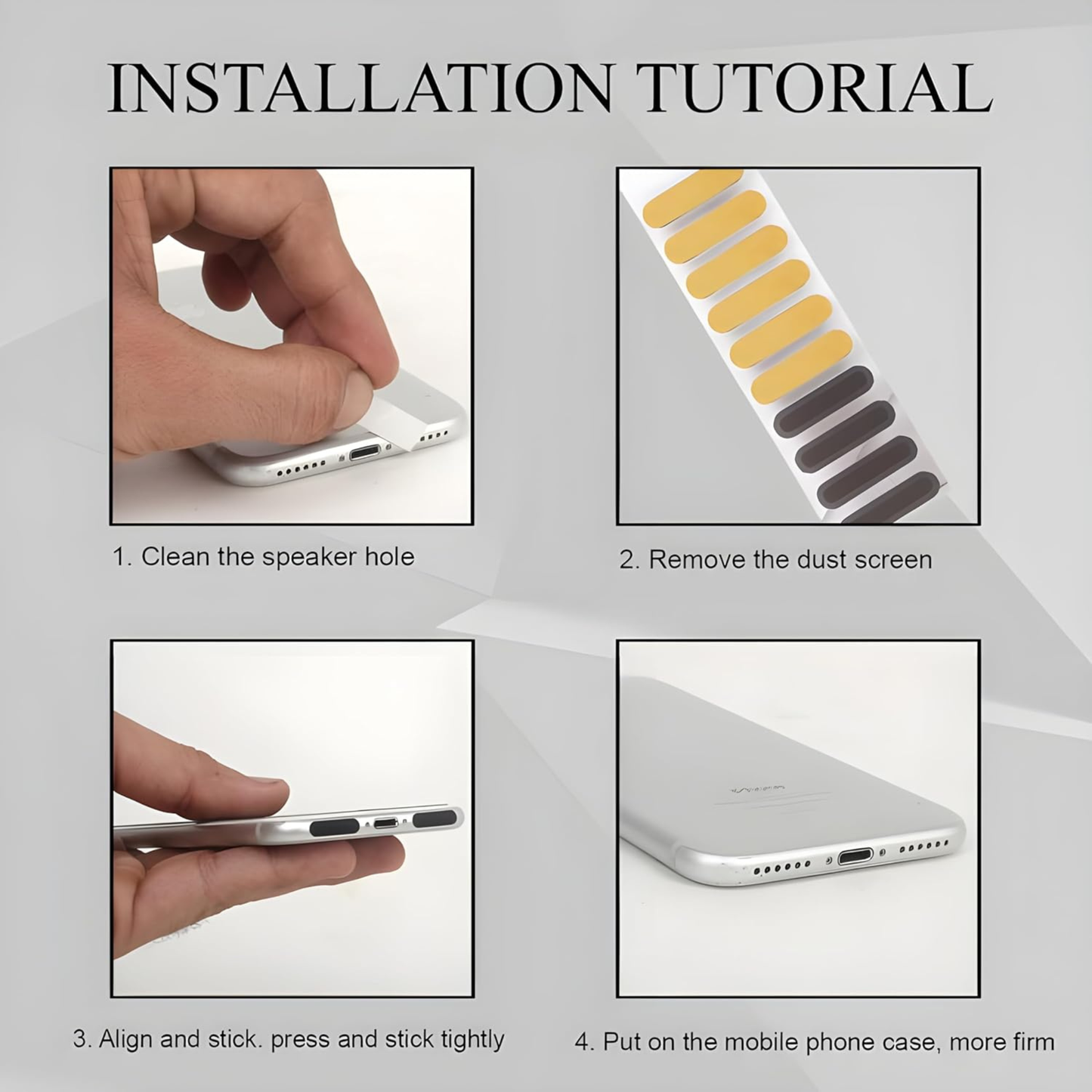 Mobile Phone Dustproof Net Stickers, Speaker Mesh Anti Dust Proof Adhesive Sticker for iPhone and Android Phone Speaker Dustproof Sticker 10PCS [5 Long, 5 Short]