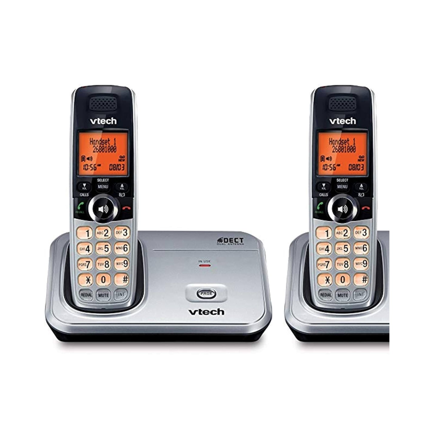Vtech CS6319-2 Dual Digital Cordless Phone with Power Fail Back Up - Silver