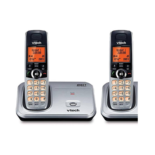 Vtech CS6319-2 Dual Digital Cordless Phone with Power Fail Back Up - Silver