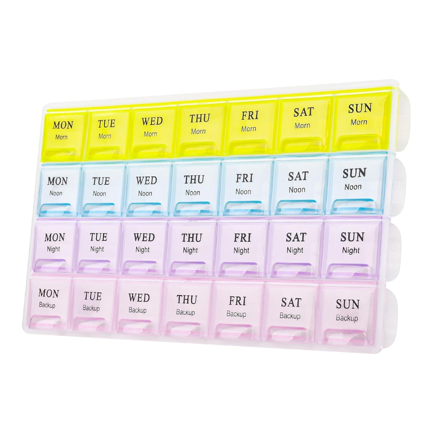 Large Weekly Pill Organizer 4 Times A Day, Medicine Cases,Moisture-Proof 7 Day Pill Box, Travel Pill Cases Portable for Pills Vitamin Fish Oil Supplements
