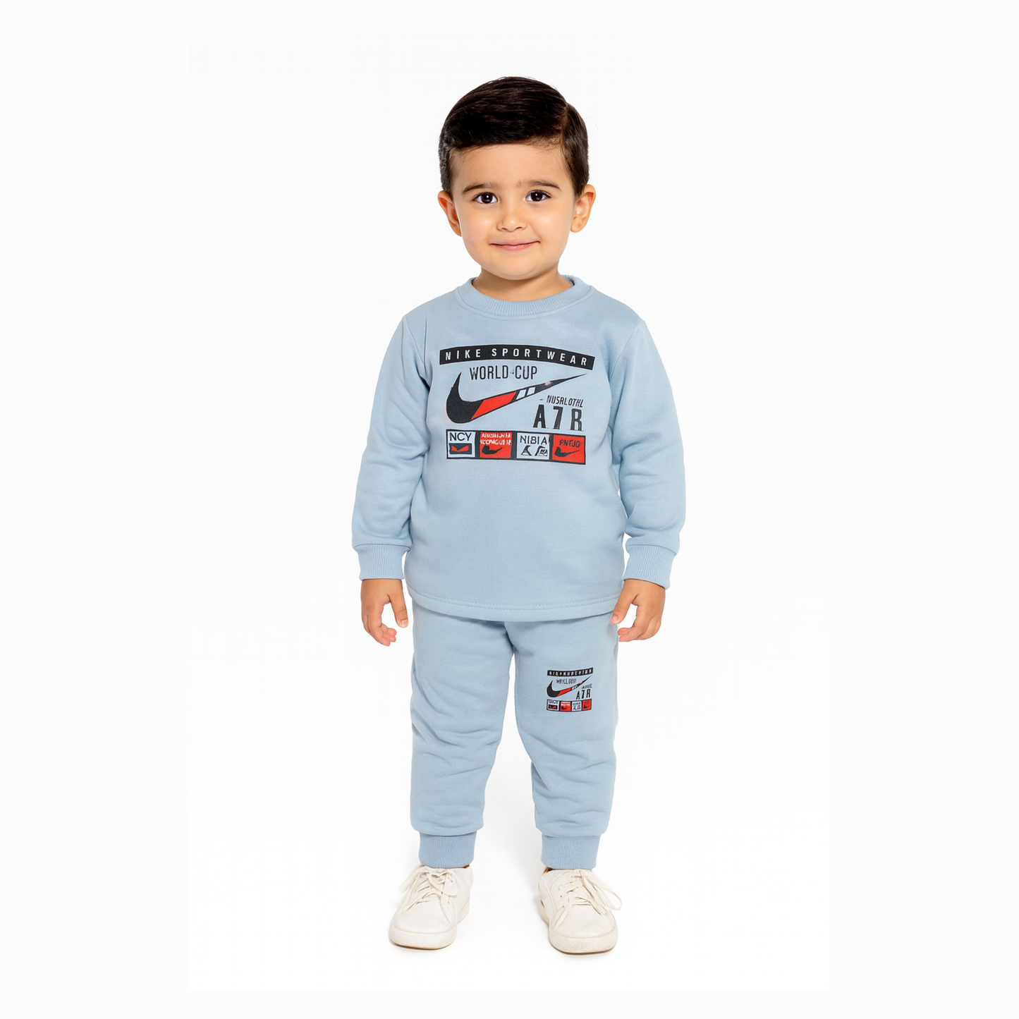 Minime Kids Printed Fleece Tracksuit Sweatshirt & Sweatpants for Boys & Girls Soft & Cozy Fleece Suit for Kids – Children’s Warm Fleece Co-Ord Set Stylish Sweatshirt + Pajama Suit