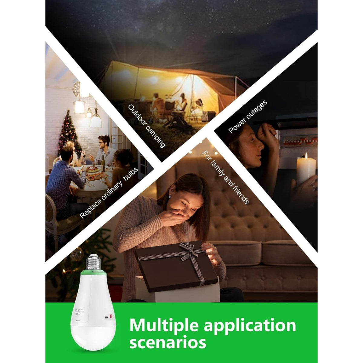 NWZ Rechargeable Emergency LED Bulb 28W With Type-c Charging Equivalen ...