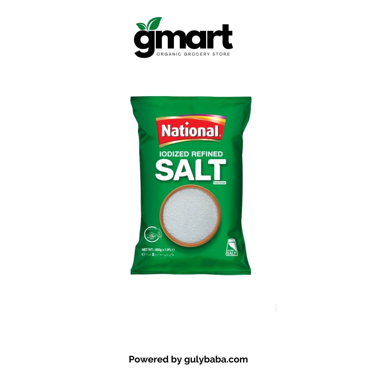 National Iodized Salt 800 gm