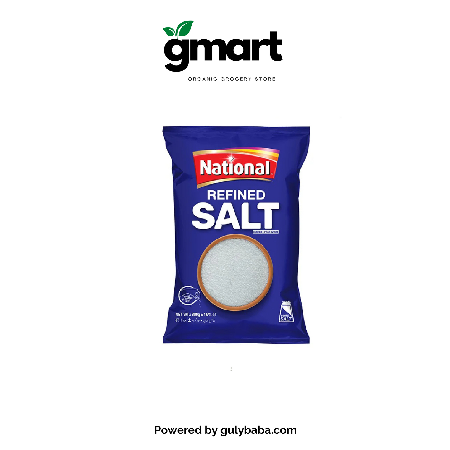 National Iodized Refined Salt 800 gm