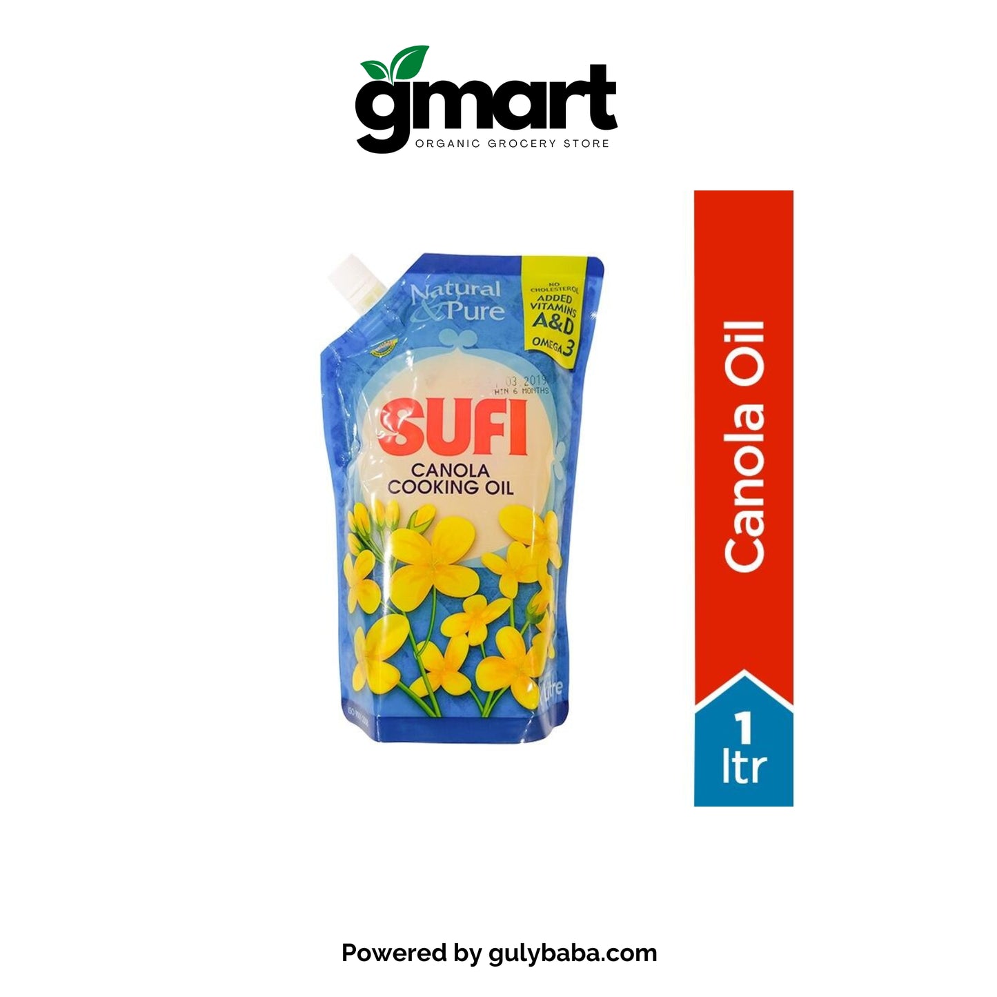 Sufi Canola Oil Standard Pouch - 1Ltr