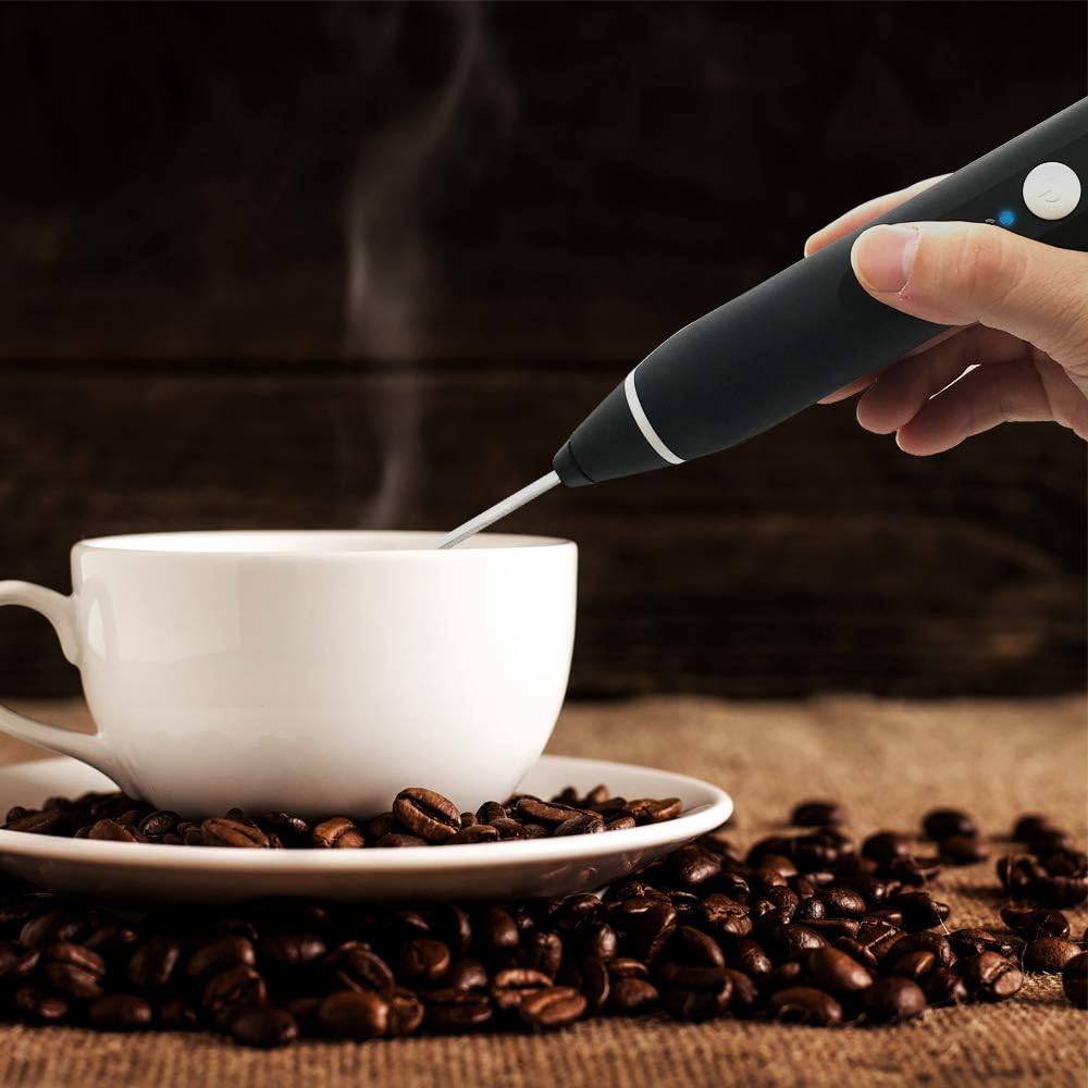 Rechargeable Coffee Beater Foam Maker with Double Whisk, Upgraded 3 Speeds Frother Handheld for Milk Coffee, Latte, Matcha - Gulybaba - Genuine products online Marketplace in Pakistan