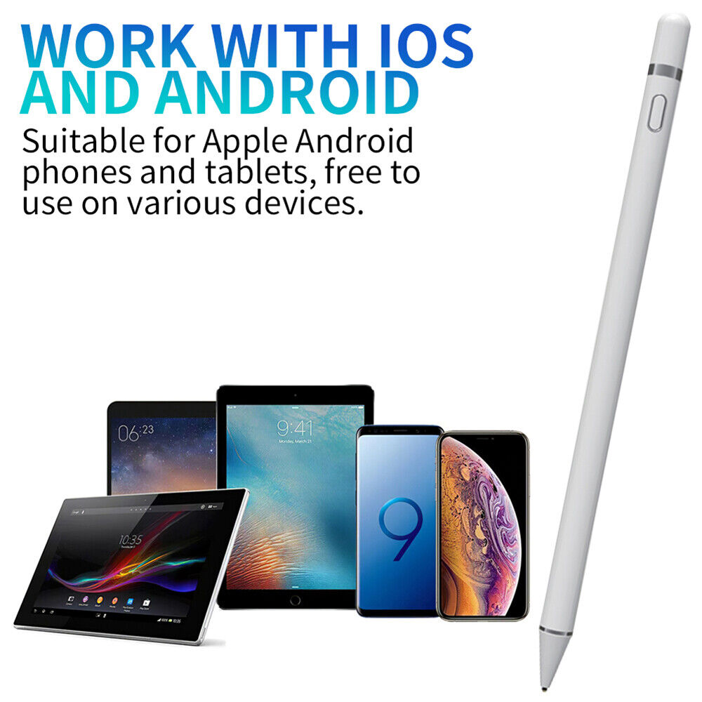 Active Stylus Pen Compatible for Window, iOS & Android Touch Screen, Tablet Mobile Draw & Write Stylus Pencil Pen for Apple iPad 6th/7th/8th/Mini 5th/Pro 11&12.9/Air 3rd Gen