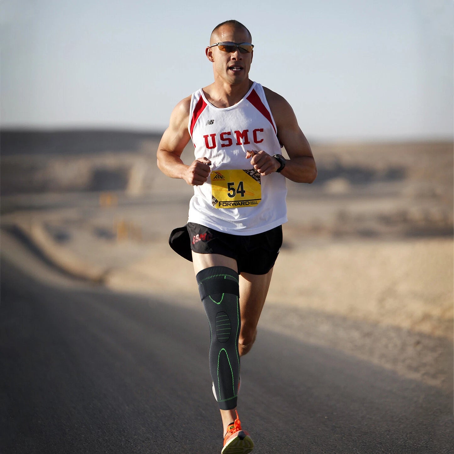 1 Pcs Knee Support Brace – Adjustable Knee Pain Relief Belt, Pressurized Fitness Running & Cycling Band, Elastic Nylon Knee Pad Sleeve for Joint Pain Relief, Sports & Injury Recovery