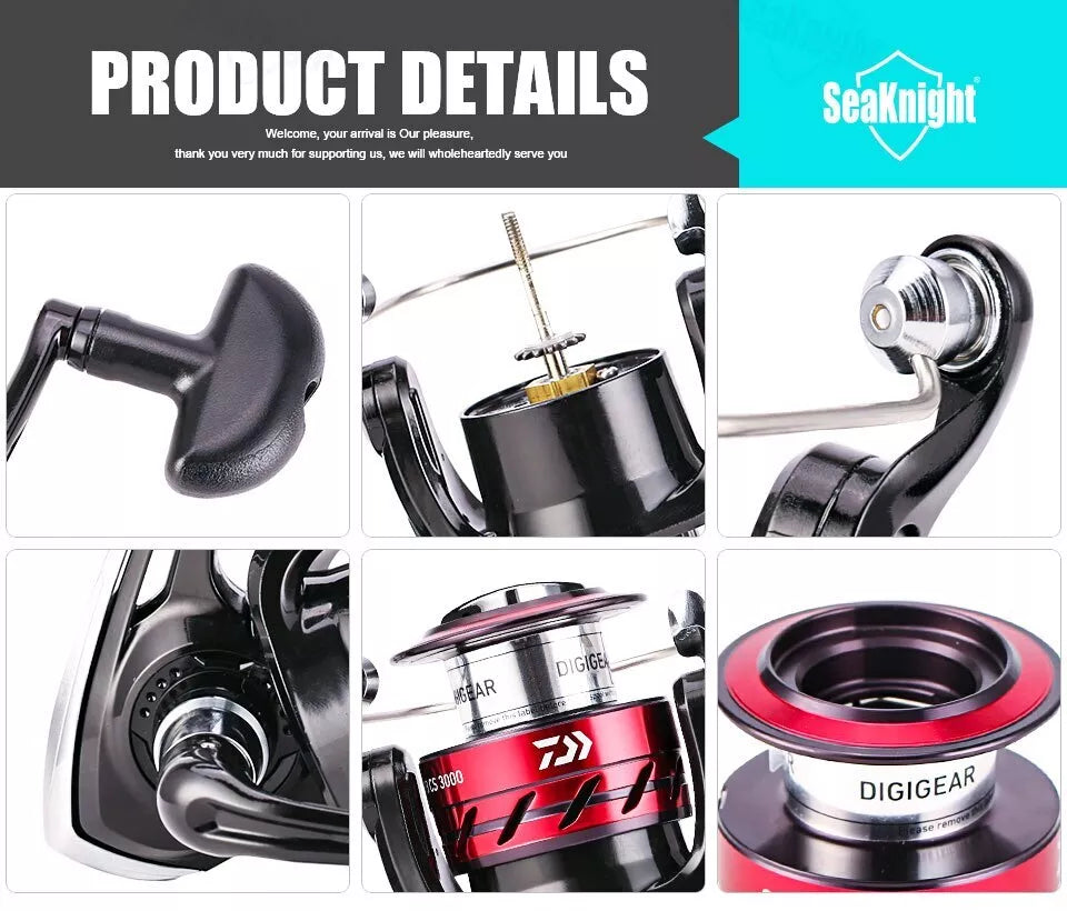 DAIWA SWEEPFIRE 2B CS 3000 Spinning Fishing Reels Metal Spool Fishing Saltwater Wheel