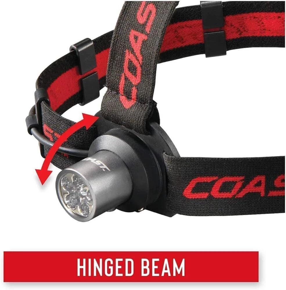 COAST® HL4 144 Lumen Utility LED Headlamp with Hinged Beam Adjustment and Hard Hat Compatibility, black