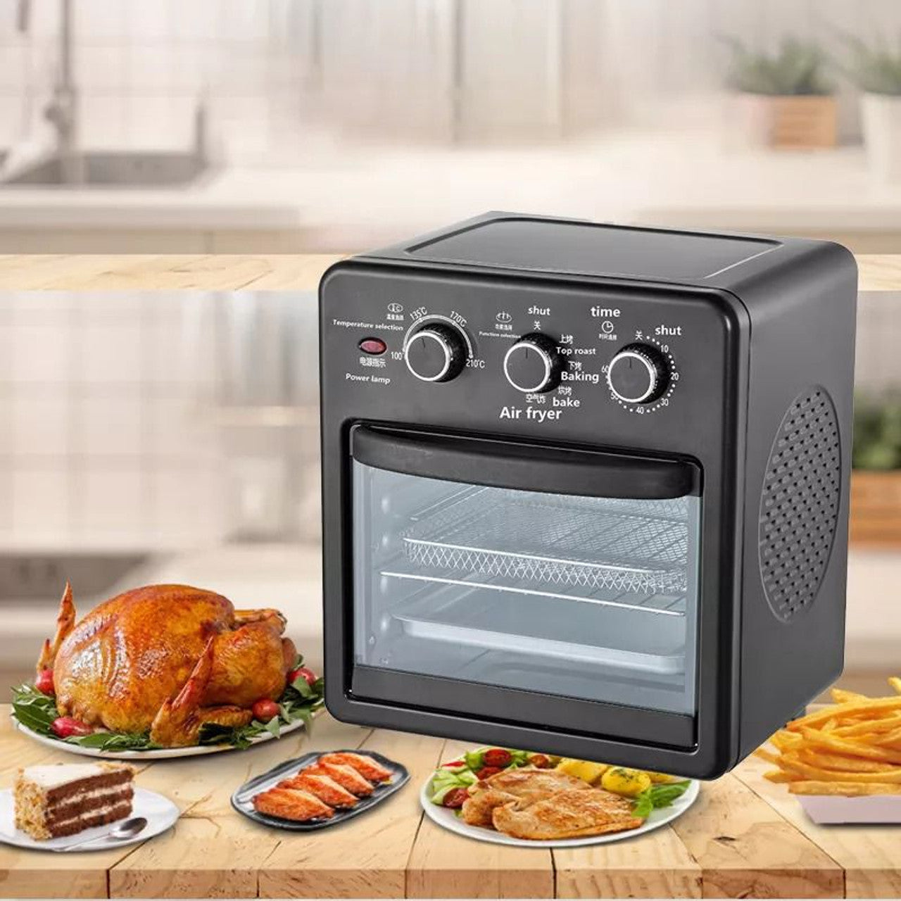 Air fryer Large Capacity on sale Cooking Support Timing Insulation 22L K2201 [Ready Stock] COD Air fryer with oven