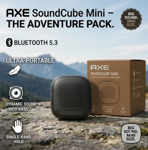 AXE Waterproof Bluetooth Floating Speaker Mini Bluetooth Speaker, Shower Speaker, IPX5 Waterproof Wireless Outdoor Speaker, HD All-Around Sound, 12H Playtime, For Bicycle,Hiking,Camping,Bathroom,