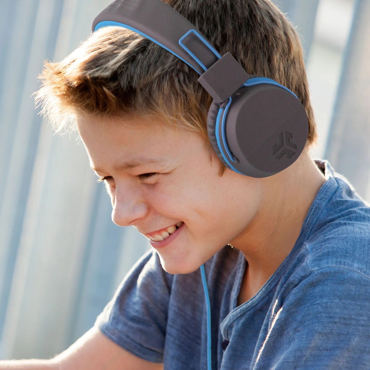 JLab JBuddies Studio On-Ear Kids Wired Headphones, Toddler Headphones, Kid Safe, Studio Volume Safe, Volume Limiter, Folding, Adjustable, Noise Isolation, with Mic