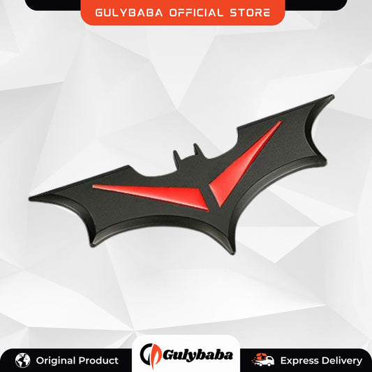 Batman 3D bat Shape (Black Red) Car Stickers Cool Metal Car Logo